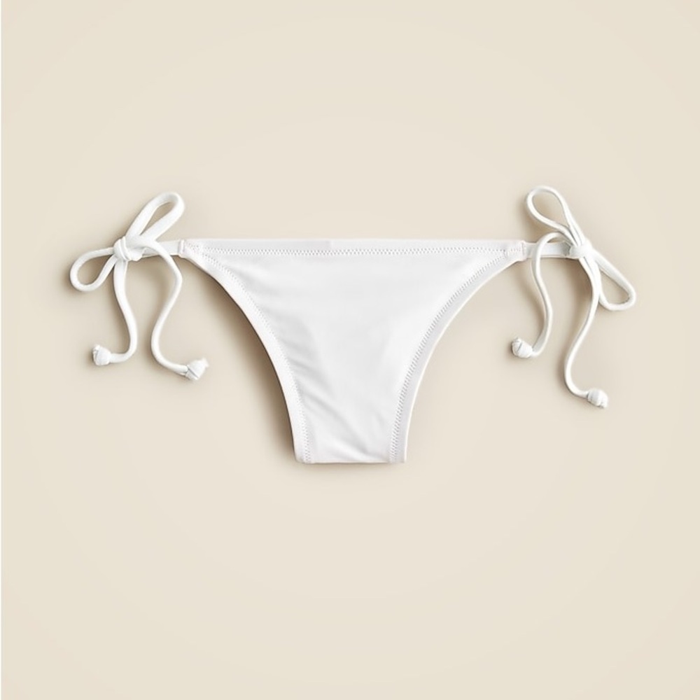 J. Crew Heritage hipster string bikini bottom in White - Picture 3 of 8
